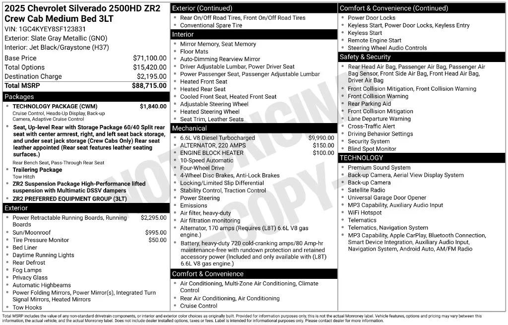 chevrolet silverado 2500hd 2025 1GC4KYEY8SF123831 image chevrolet silverado 2500hd 2025 1GC4KYEY8SF123831 image